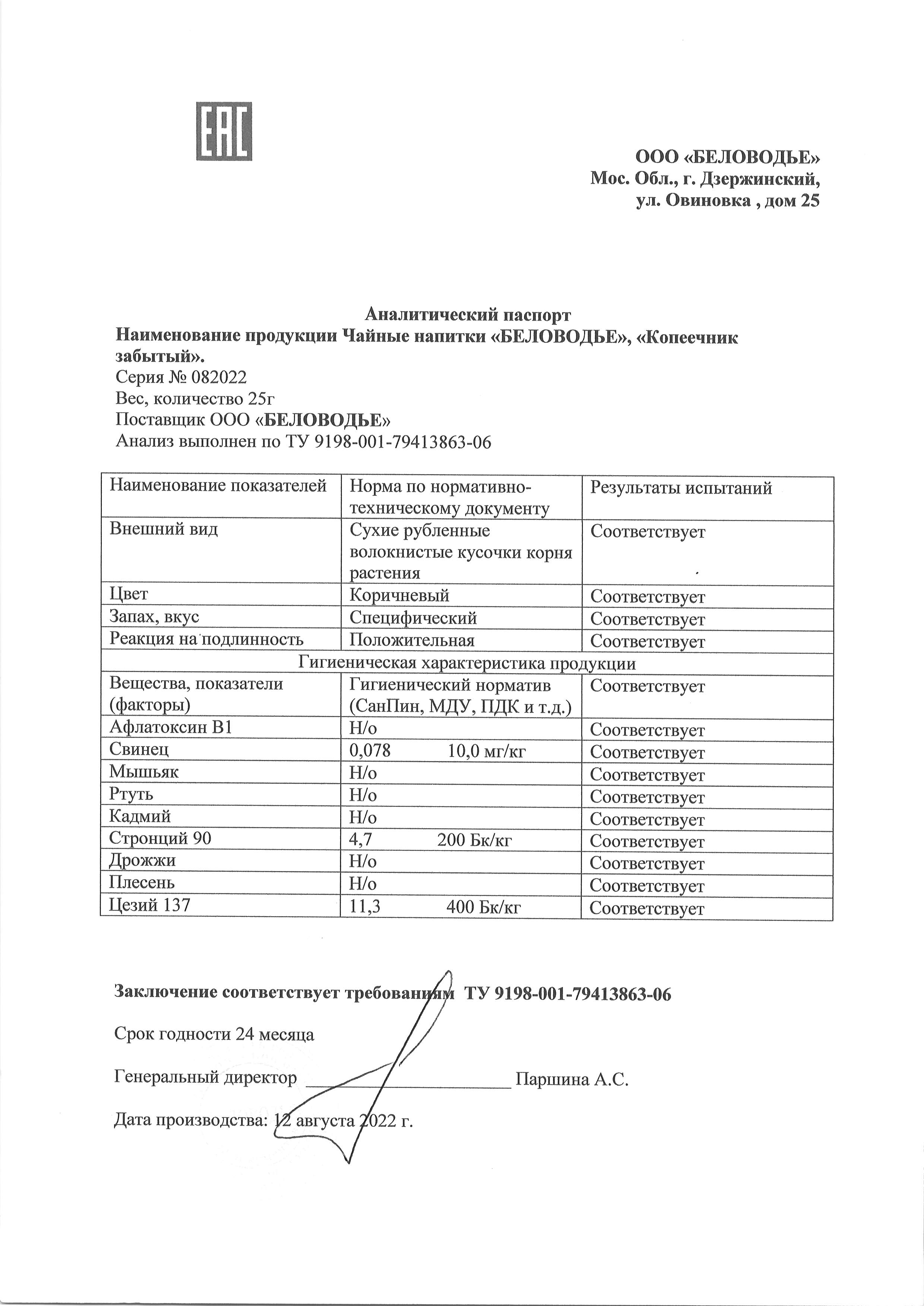Паспорт №082022